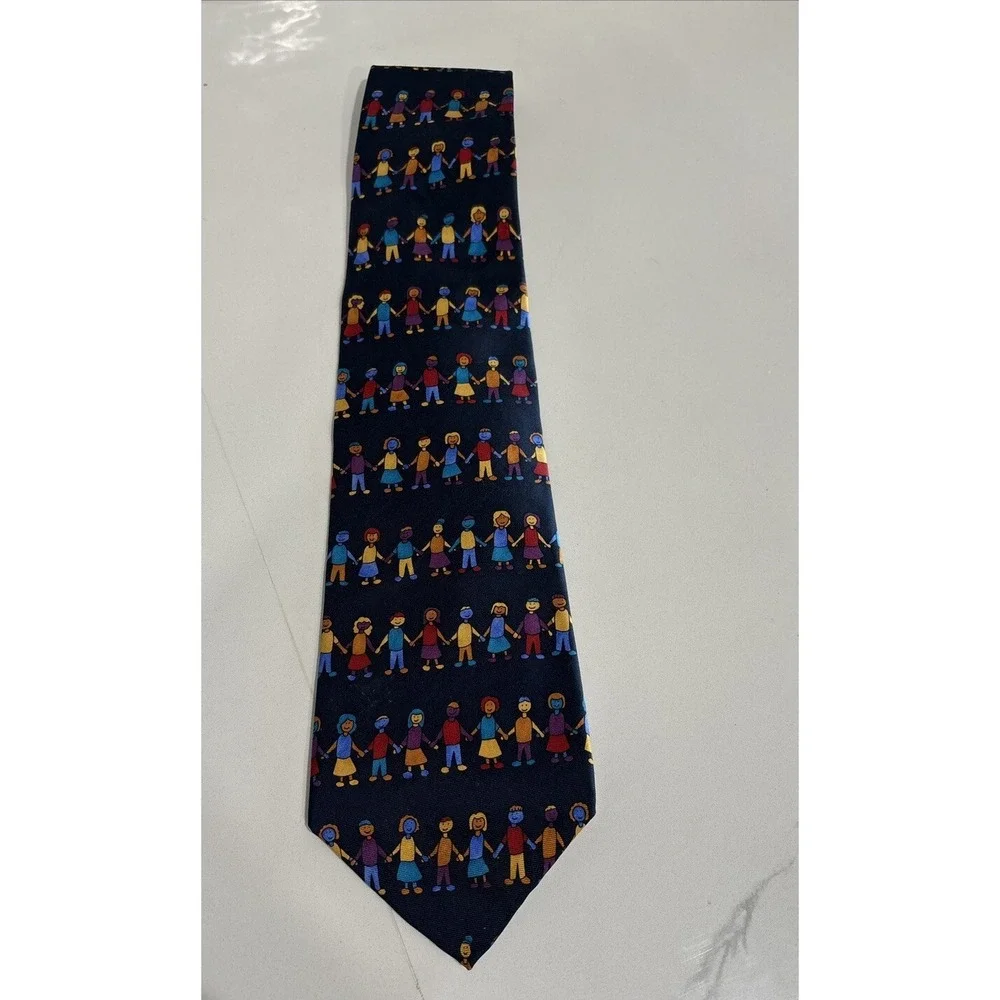 American Academy of Pediatrics 1997 Men's Tie Silk Satin Happy Children 53